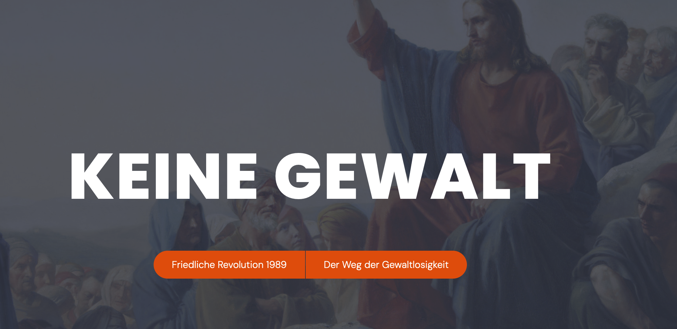 Jesus lehrt, "KEINE GEWALT".
